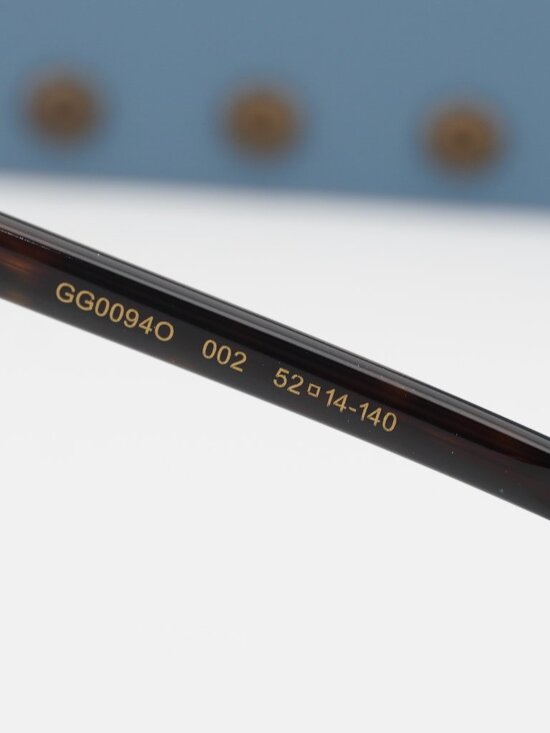 Gucci GG0094O 002 Rectangle Eyeglasses 52mm – Havana main image 6